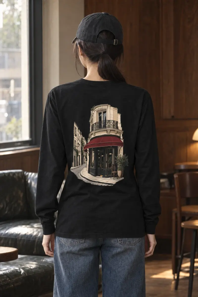 "Quiet Corner Café" Unisex Longsleeve T-shirt