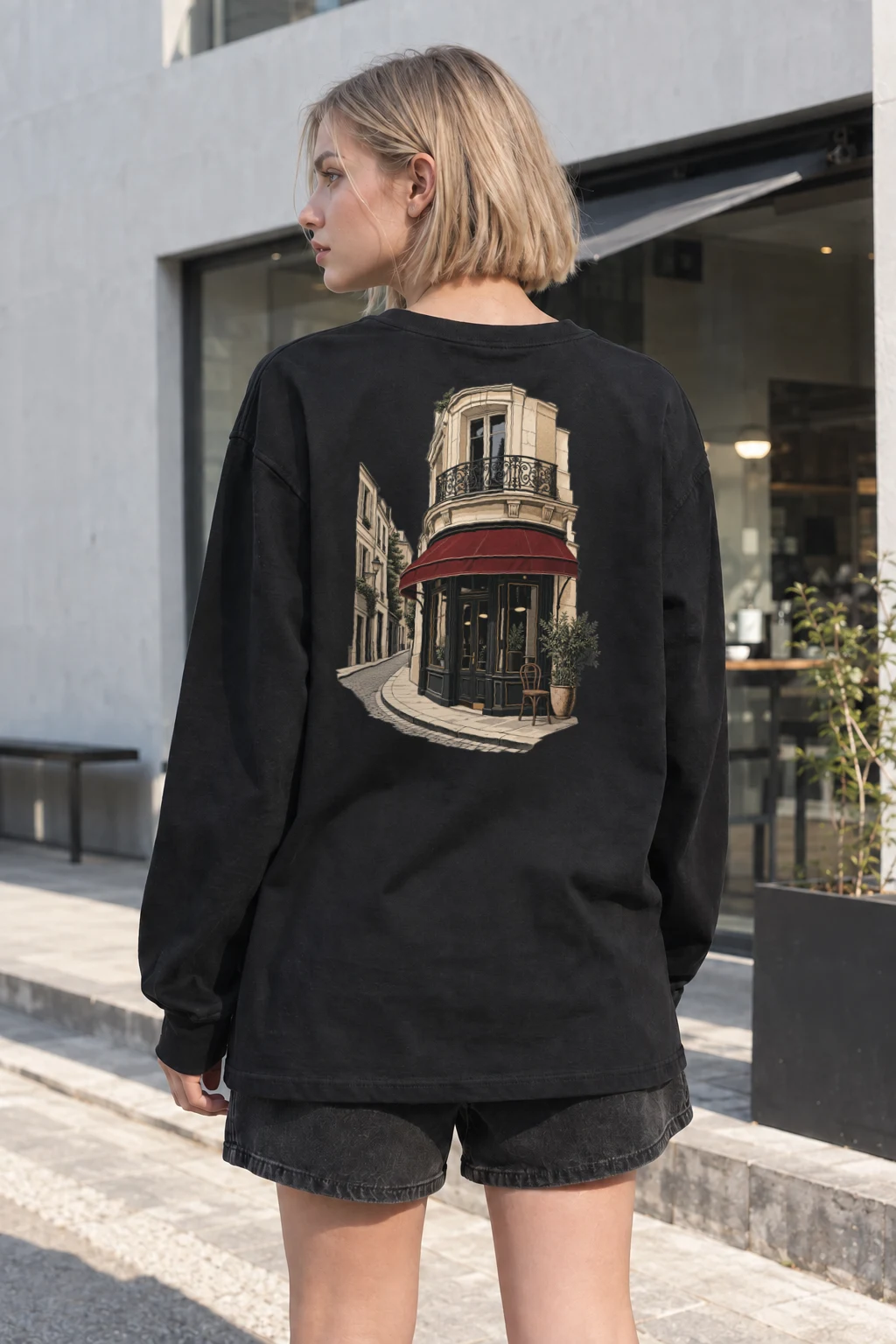 "Quiet Corner Café" Unisex Longsleeve T-shirt | Gildan 2400