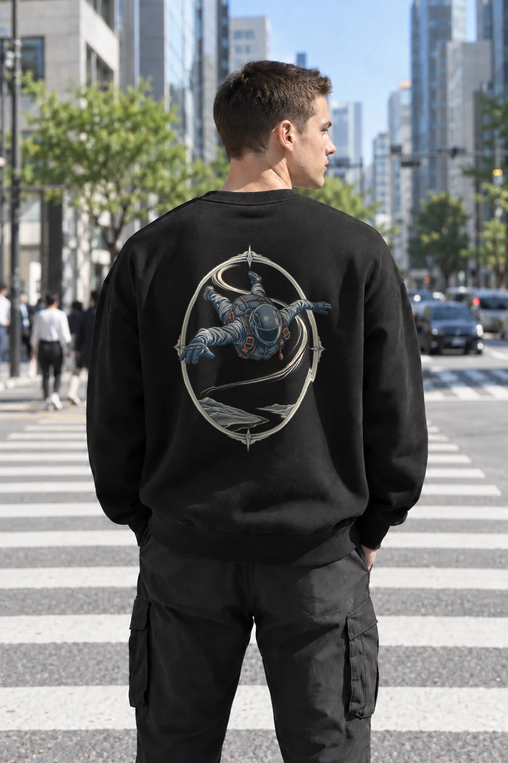 "Quiet Descent" Heavy Blend Unisex Crewneck Sweatshirt | Gildan 18000
