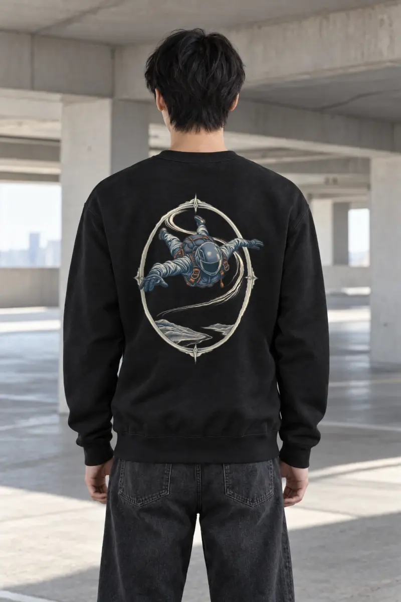 "Quiet Descent" Heavy Blend Unisex Crewneck Sweatshirt | Gildan 18000