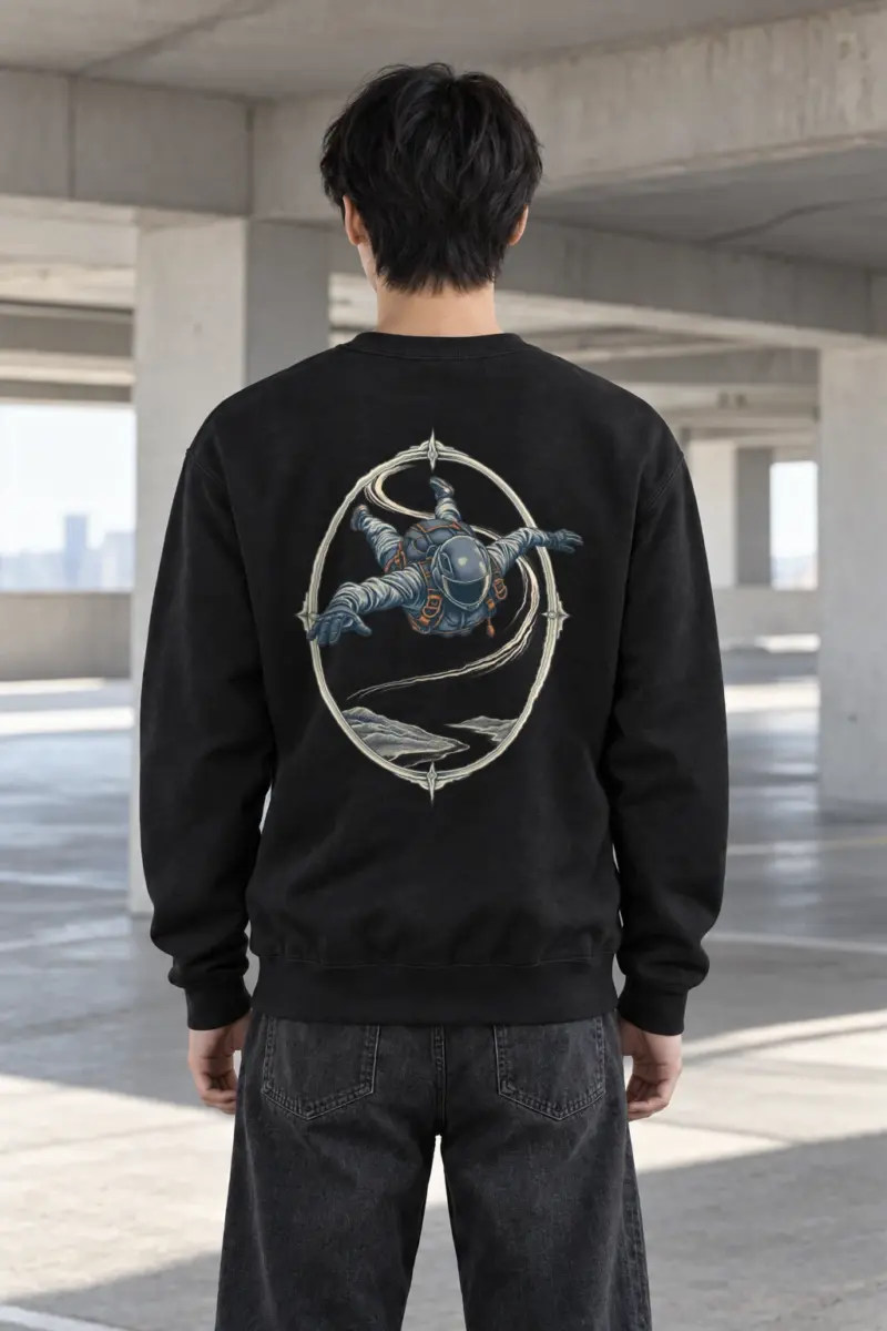 "Quiet Descent" Heavy Blend Unisex Crewneck Sweatshirt | Gildan 18000