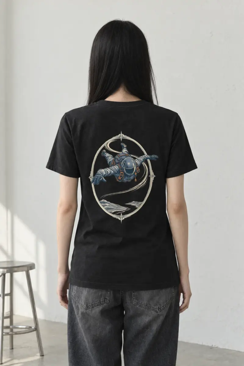 "Quiet Descent" Heavyweight Unisex Crewneck T-shirt