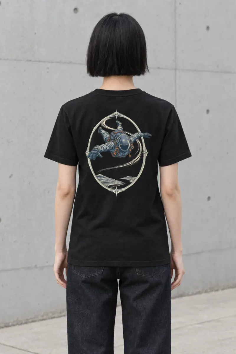 "Quiet Descent" Heavyweight Unisex Crewneck T-shirt | Gildan 5000