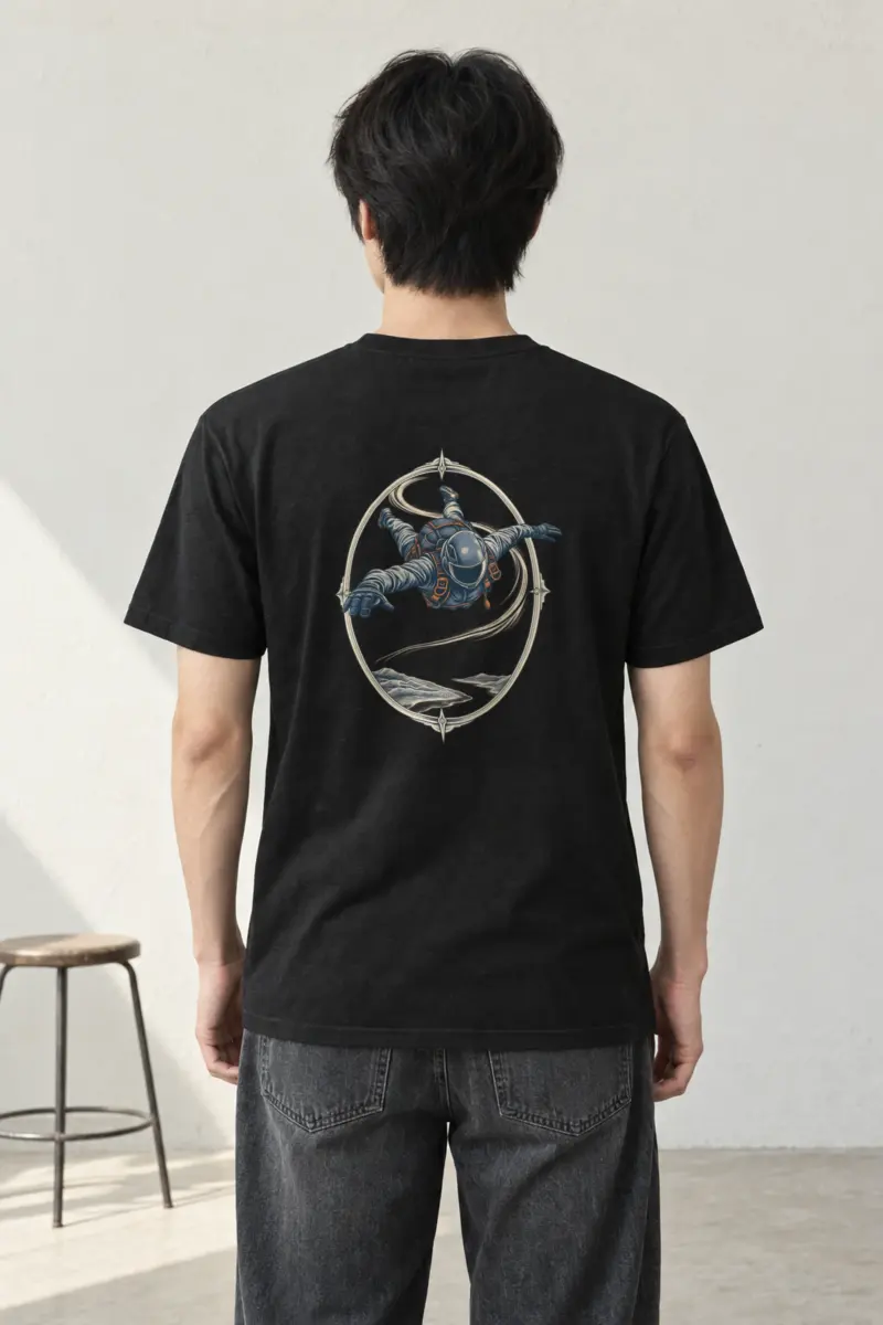 "Quiet Descent" Heavyweight Unisex Crewneck T-shirt