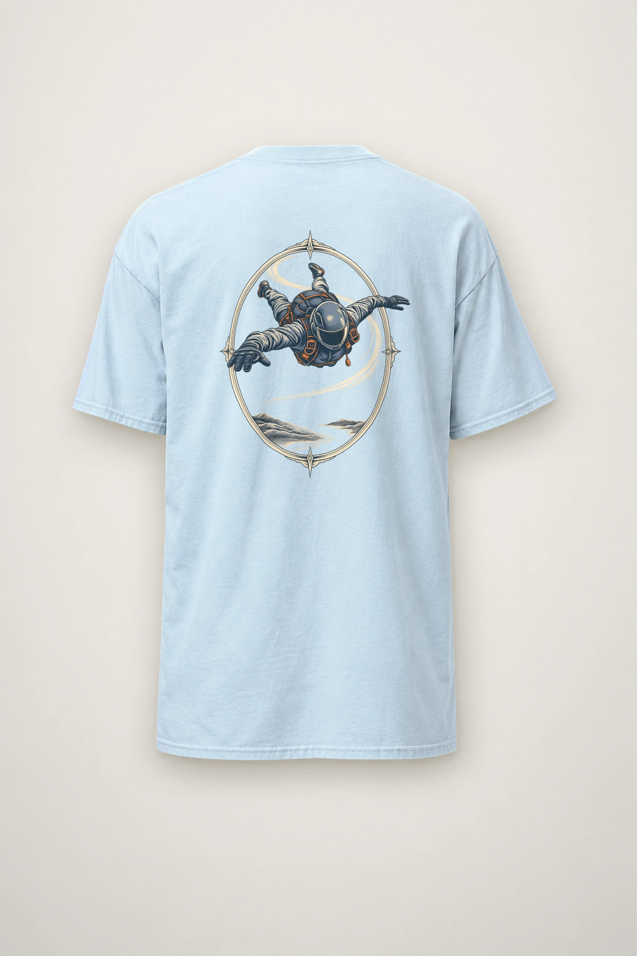 "Quiet Descent" Heavyweight Unisex Crewneck T-shirt