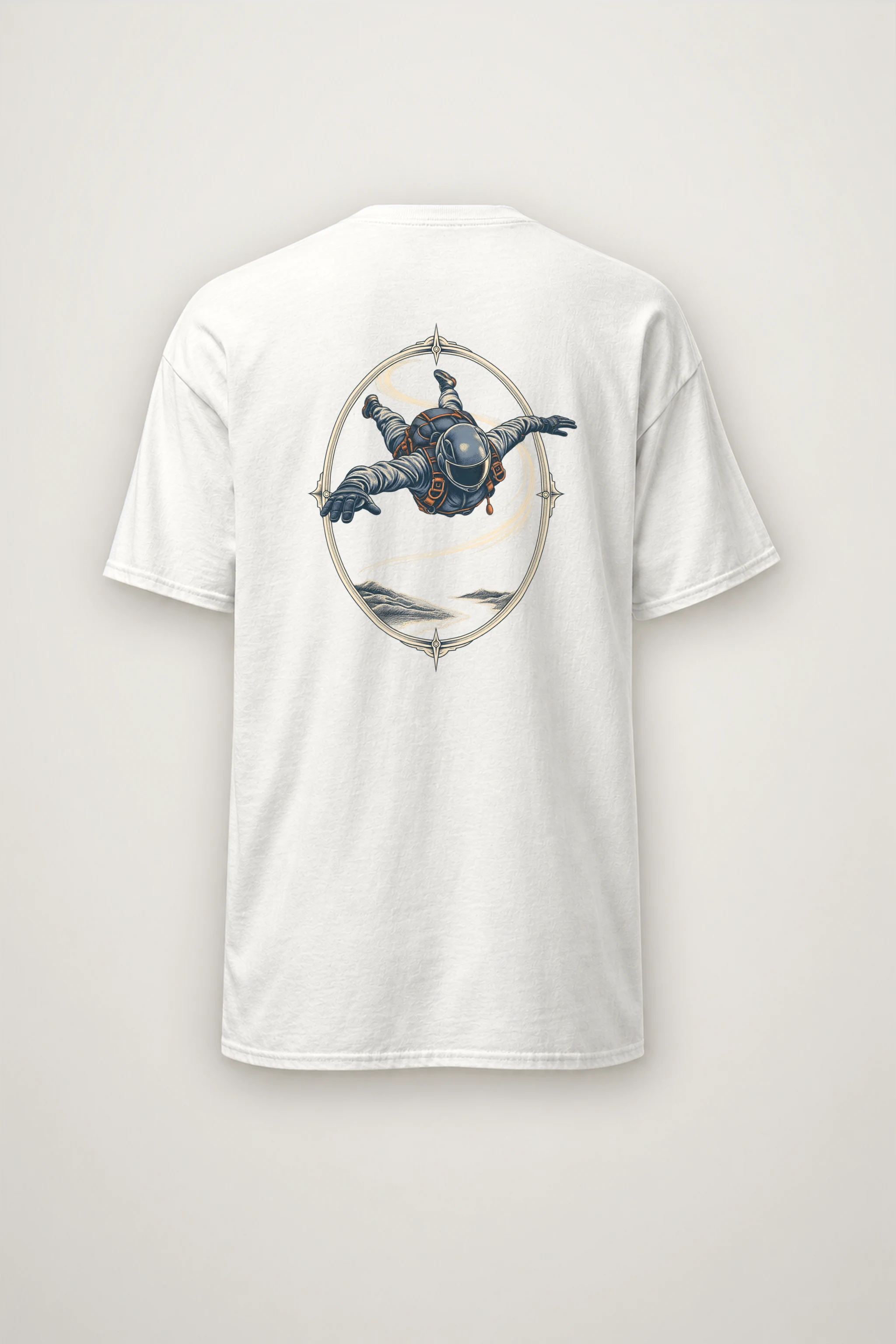 "Quiet Descent" Heavyweight Unisex Crewneck T-shirt