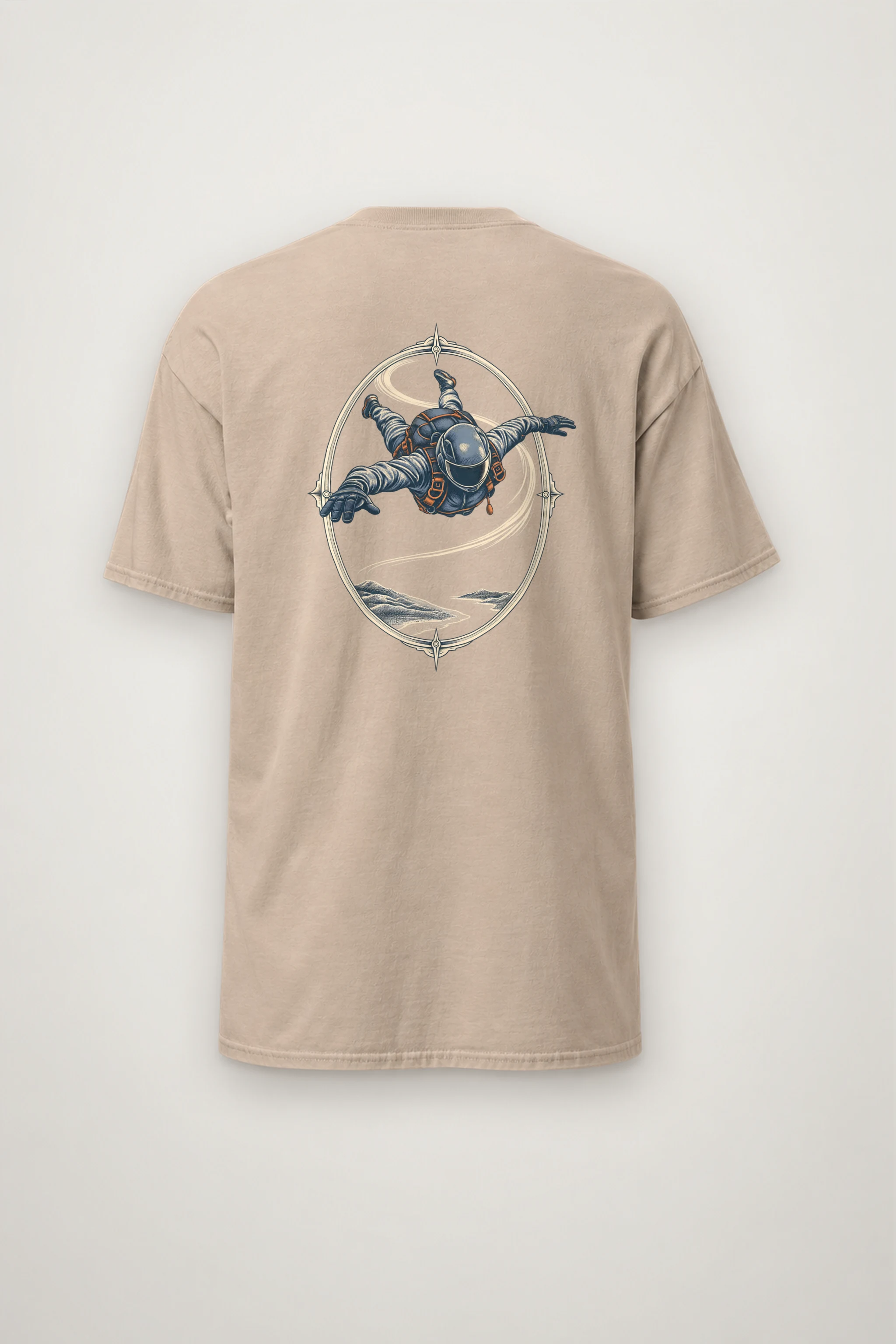 "Quiet Descent" Heavyweight Unisex Crewneck T-shirt