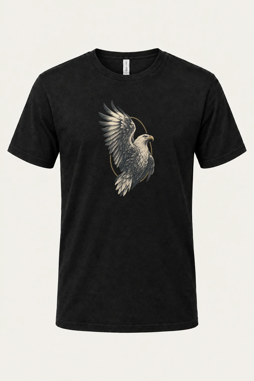 "Quiet Eagle Ascent" Heavyweight Unisex Crewneck T-shirt | Gildan 5000