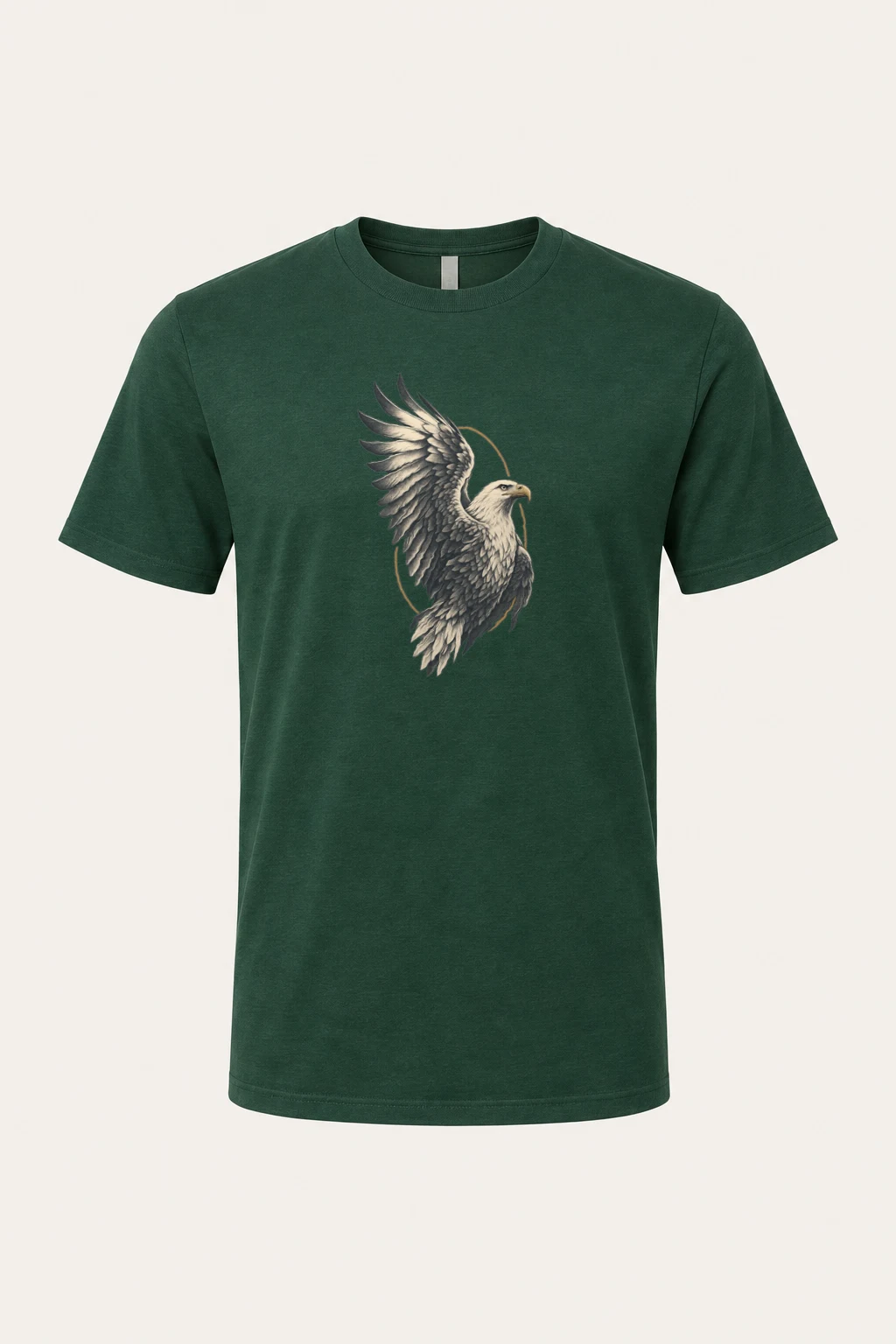 "Quiet Eagle Ascent" Heavyweight Unisex Crewneck T-shirt | Gildan 5000