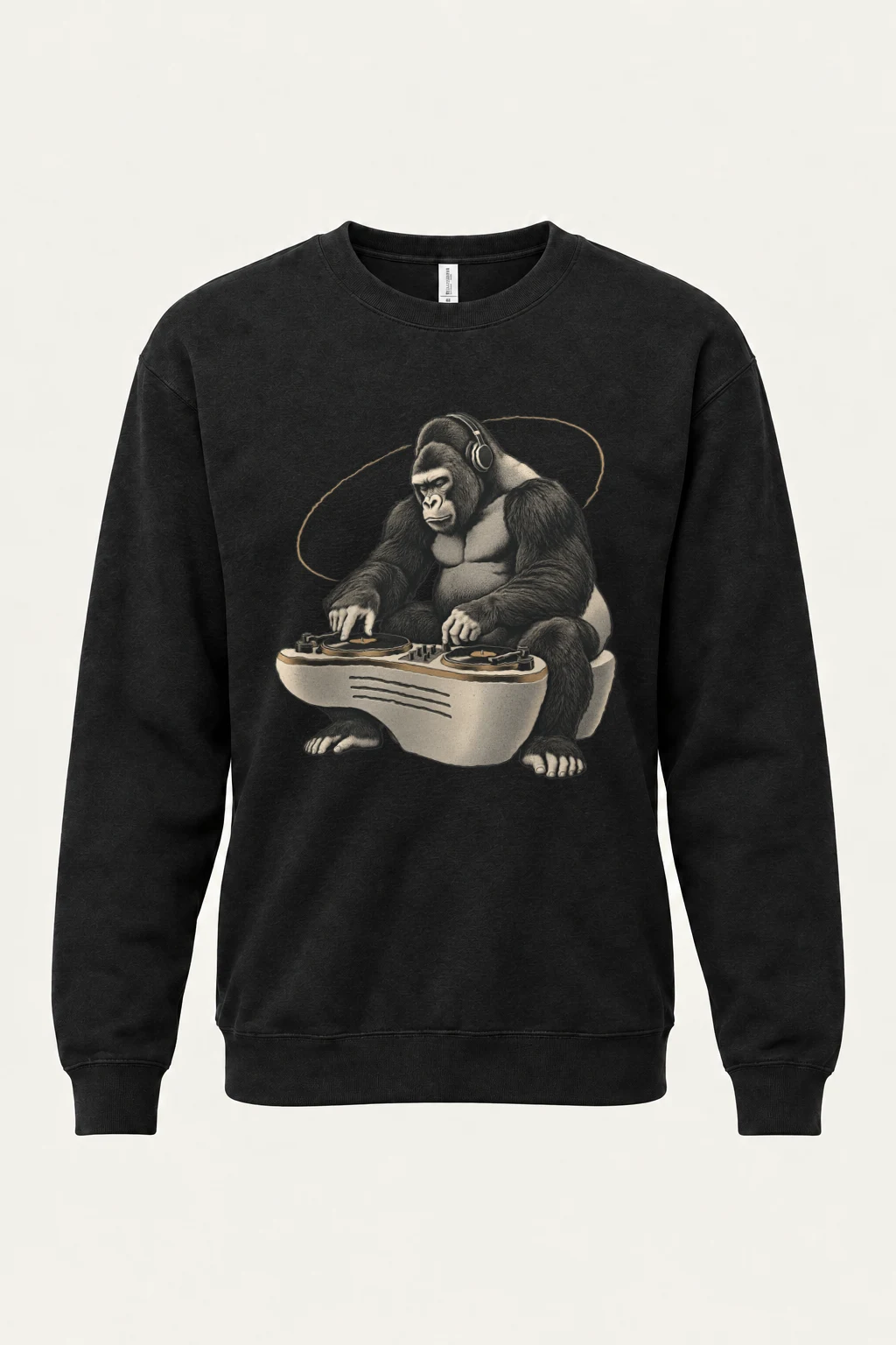"Quiet Frequency Gorilla" Heavy Blend Unisex Crewneck Sweatshirt | Gildan 18000