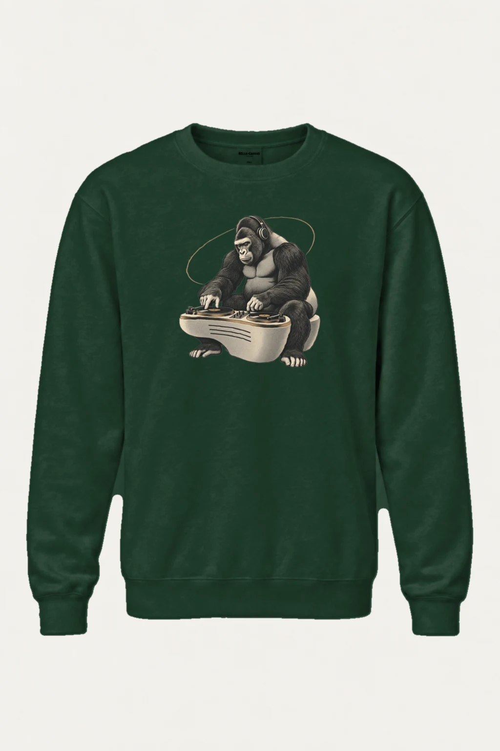 "Quiet Frequency Gorilla" Heavy Blend Unisex Crewneck Sweatshirt | Gildan 18000