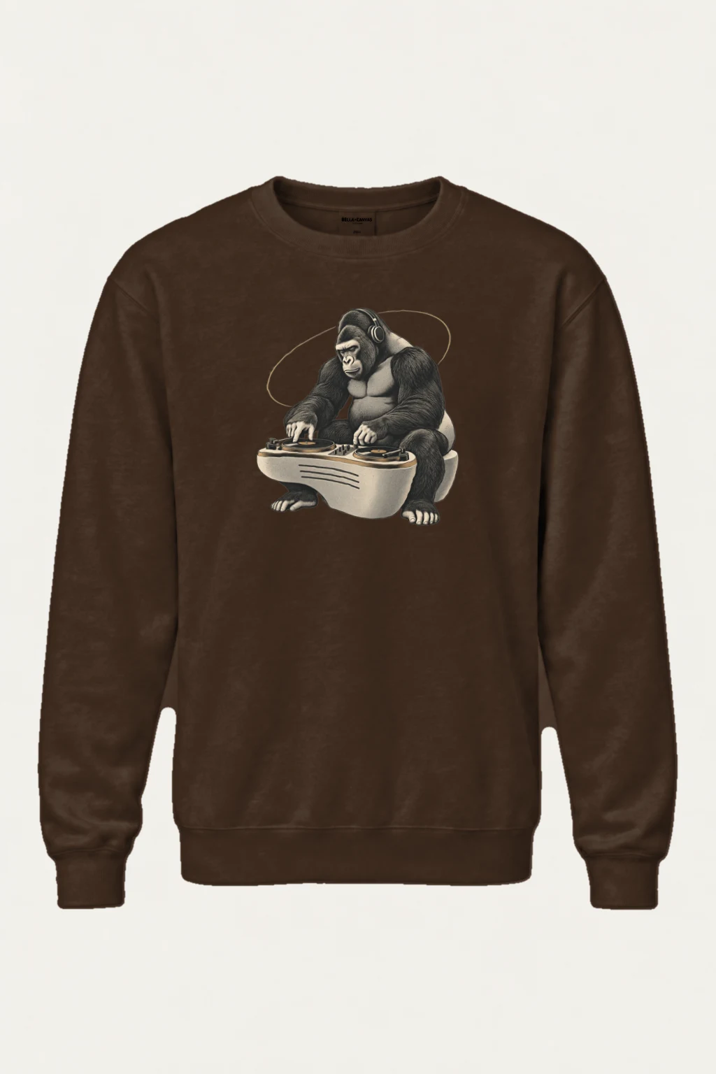 "Quiet Frequency Gorilla" Heavy Blend Unisex Crewneck Sweatshirt | Gildan 18000