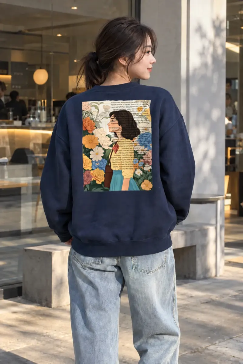 “Quiet Garden Whispers” Heavy Blend Unisex Crewneck Sweatshirt | Gildan 18000