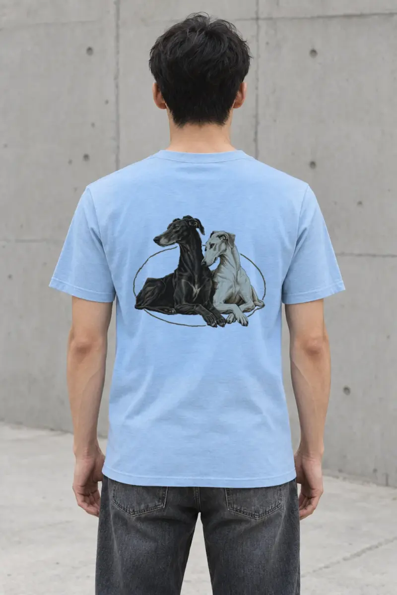"Quiet Greyhounds" Heavyweight Unisex Crewneck T-shirt | Gildan 5000