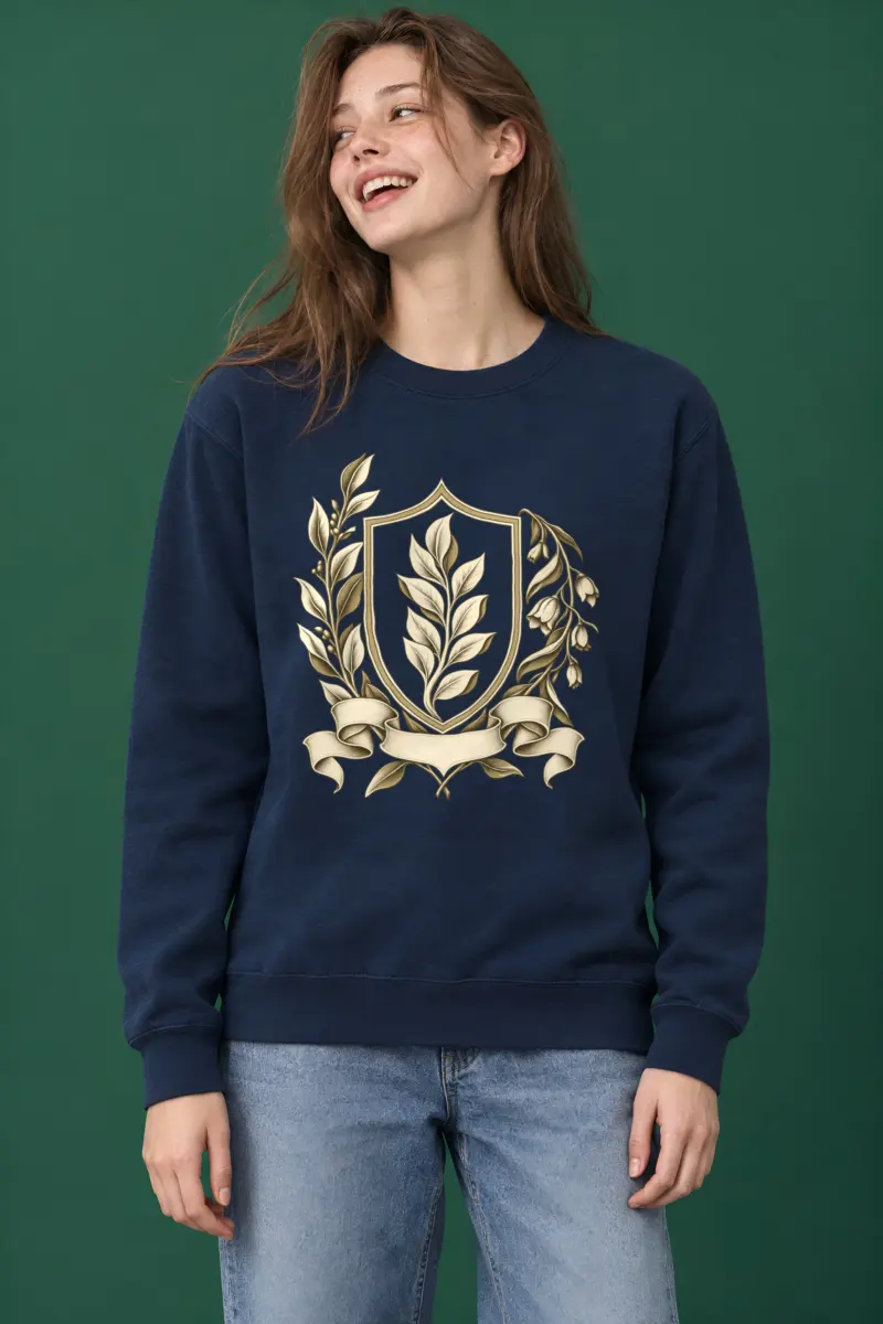 "Quiet Laurel Crest" Heavy Blend Unisex Crewneck Sweatshirt