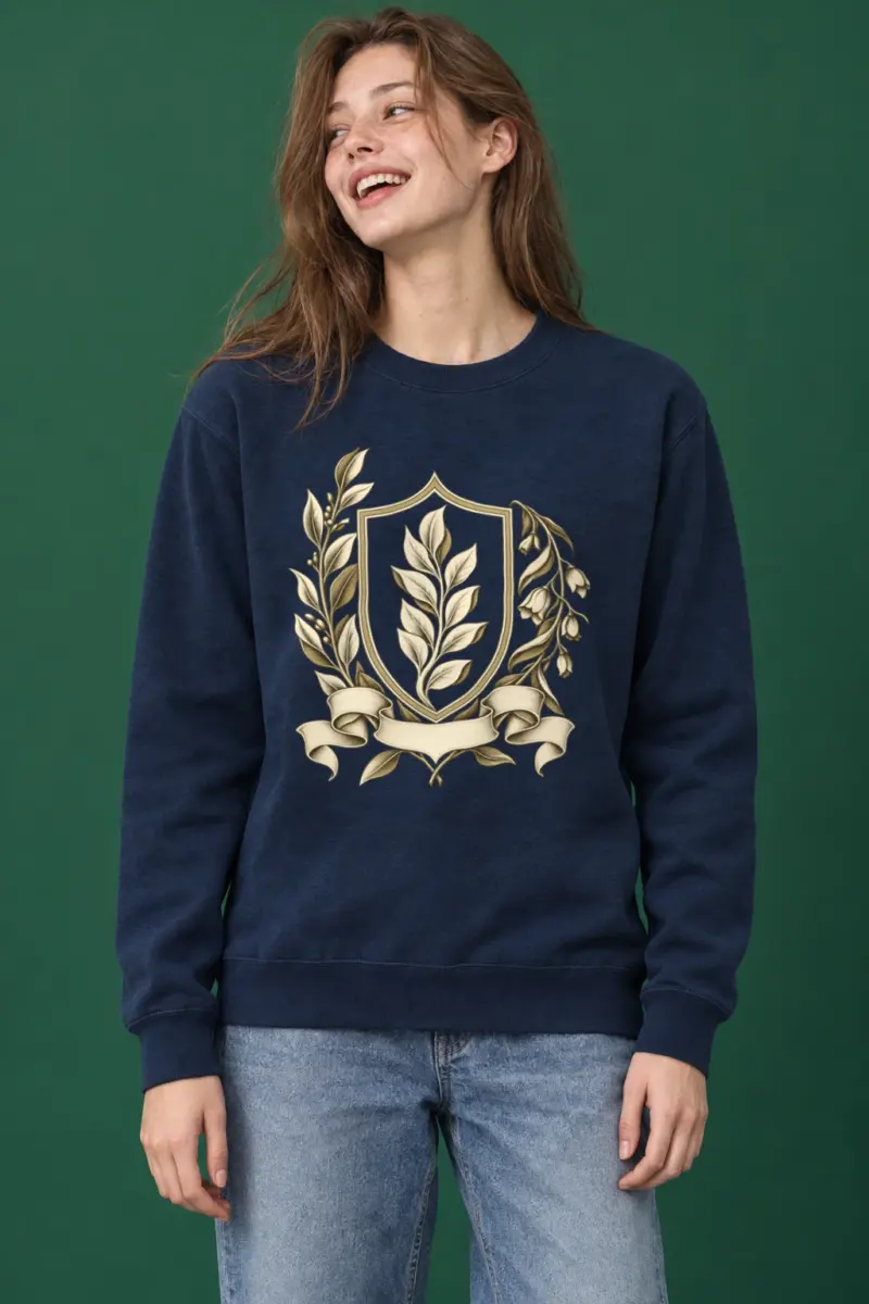 "Quiet Laurel Crest" Heavy Blend Unisex Crewneck Sweatshirt