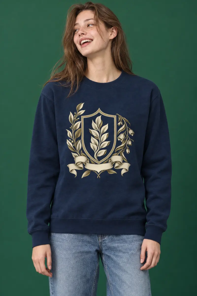 "Quiet Laurel Crest" Heavy Blend Unisex Crewneck Sweatshirt