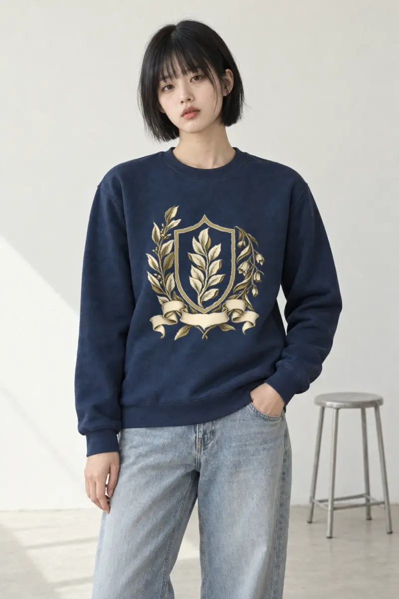 "Quiet Laurel Crest" Heavy Blend Unisex Crewneck Sweatshirt