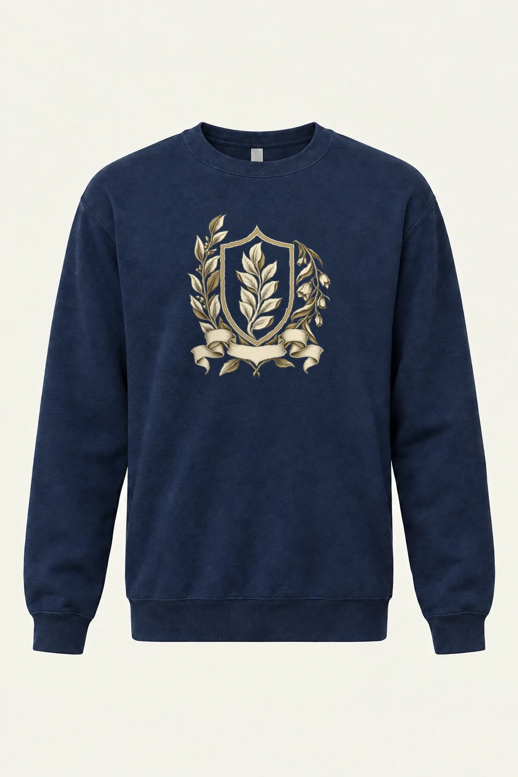 "Quiet Laurel Crest" Heavy Blend Unisex Crewneck Sweatshirt | Gildan 18000