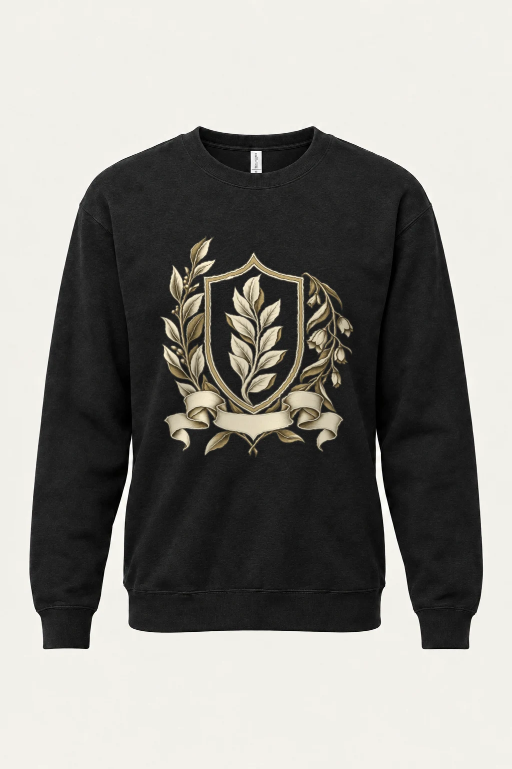 "Quiet Laurel Crest" Heavy Blend Unisex Crewneck Sweatshirt | Gildan 18000