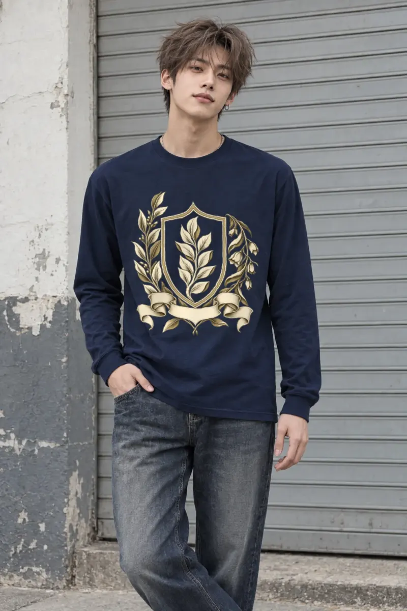 "Quiet Laurel Crest" Unisex Longsleeve T-shirt