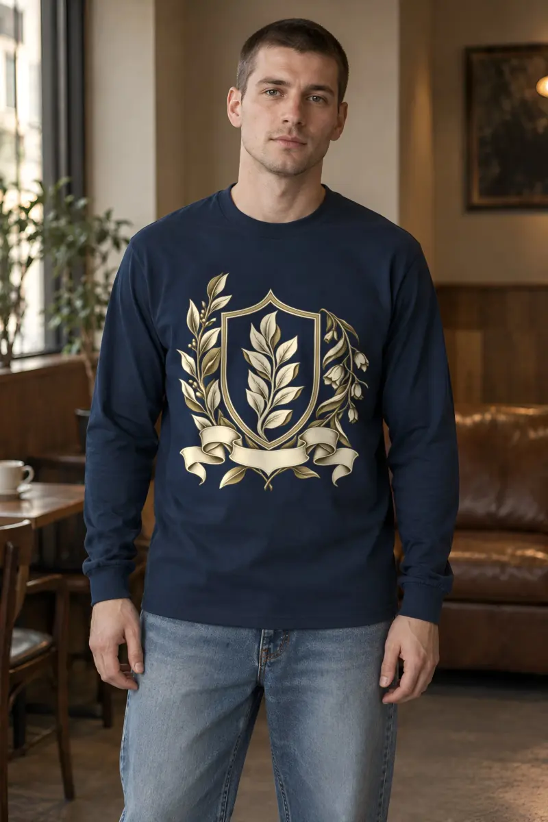 "Quiet Laurel Crest" Unisex Longsleeve T-shirt