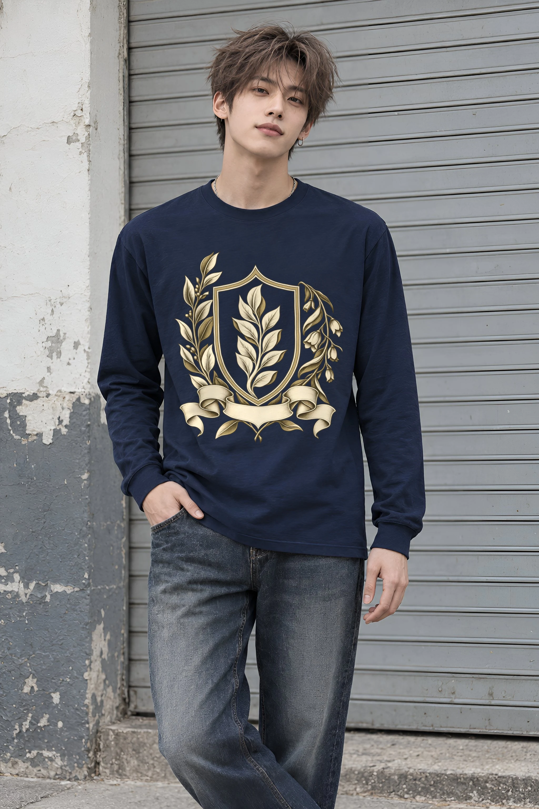 "Quiet Laurel Crest" Unisex Longsleeve T-shirt