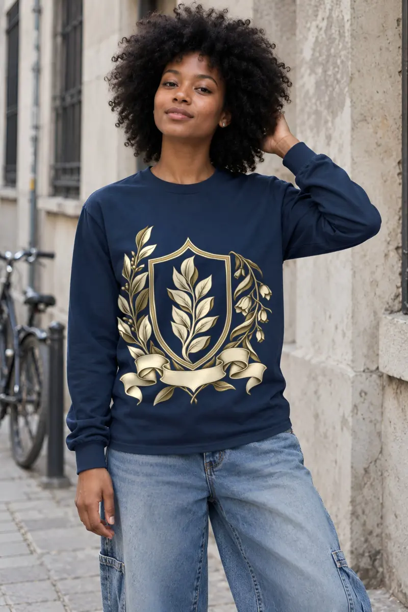 "Quiet Laurel Crest" Unisex Longsleeve T-shirt