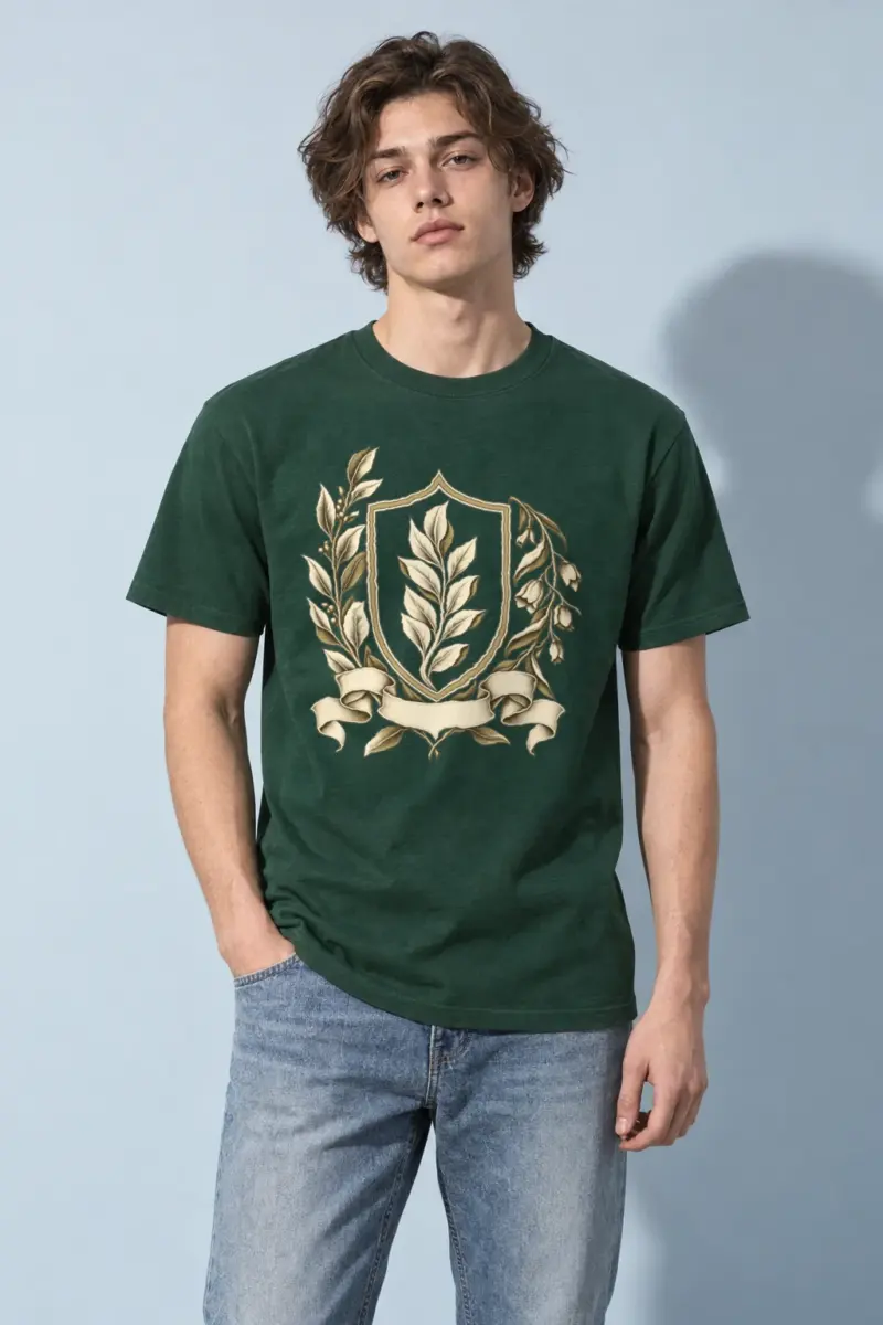 "Quiet Laurel" Heavyweight Unisex Crewneck T-shirt