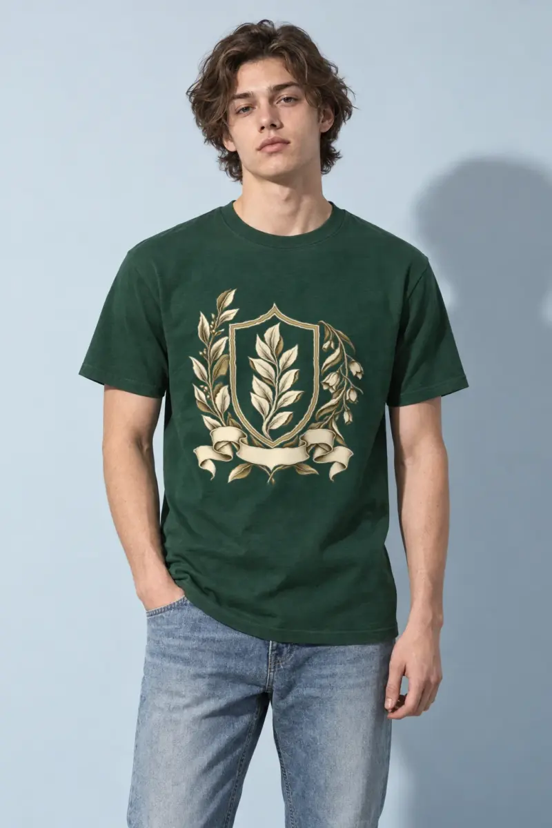 "Quiet Laurel" Heavyweight Unisex Crewneck T-shirt