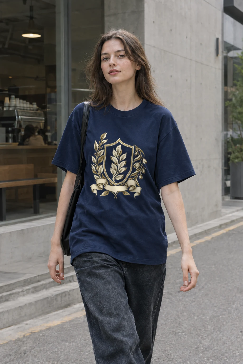 "Quiet Laurel" Heavyweight Unisex Crewneck T-shirt | Gildan 5000