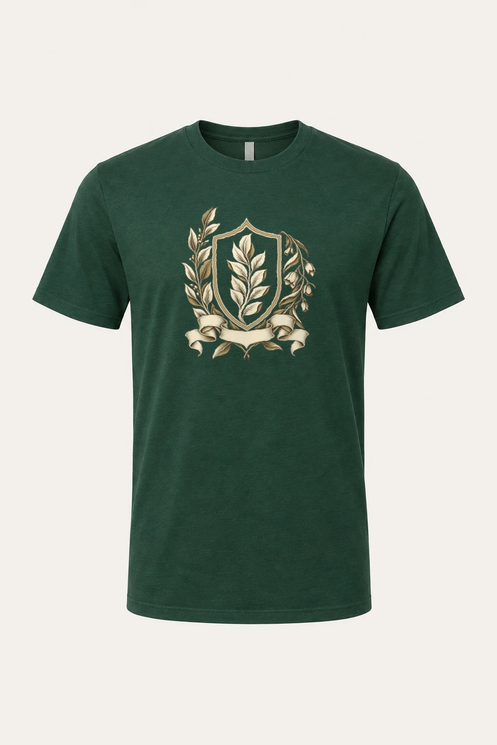 "Quiet Laurel" Heavyweight Unisex Crewneck T-shirt | Gildan 5000