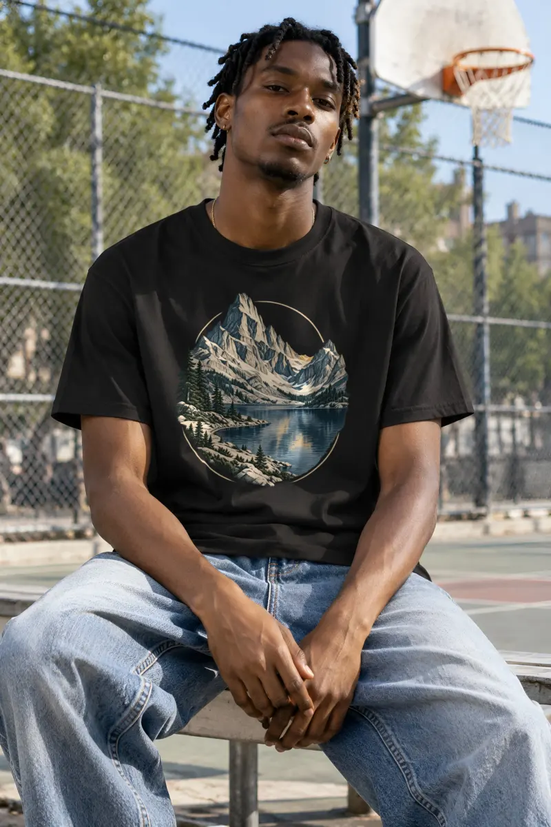 "Quiet Passage" Heavyweight Unisex Crewneck T-shirt