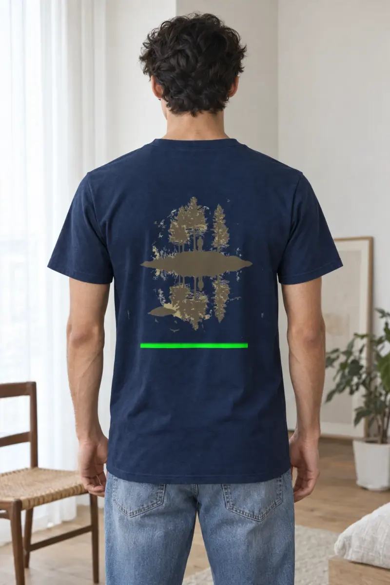 "Quiet Pines" Heavyweight Unisex Crewneck T-shirt | Gildan 5000