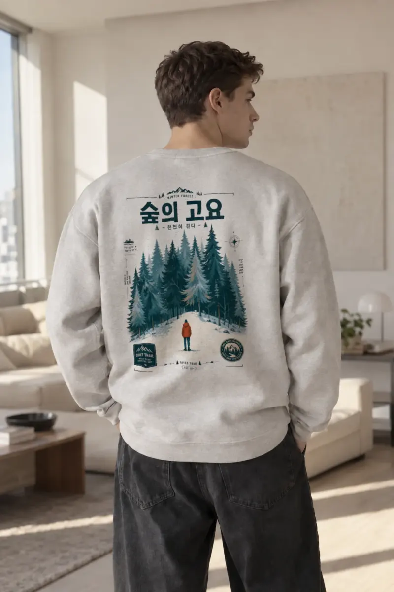 "Quiet Trail" Heavy Blend Unisex Crewneck Sweatshirt | Gildan 18000