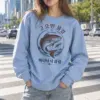 "Quiet Waves Casting" Heavy Blend Unisex Crewneck Sweatshirt | Gildan 18000