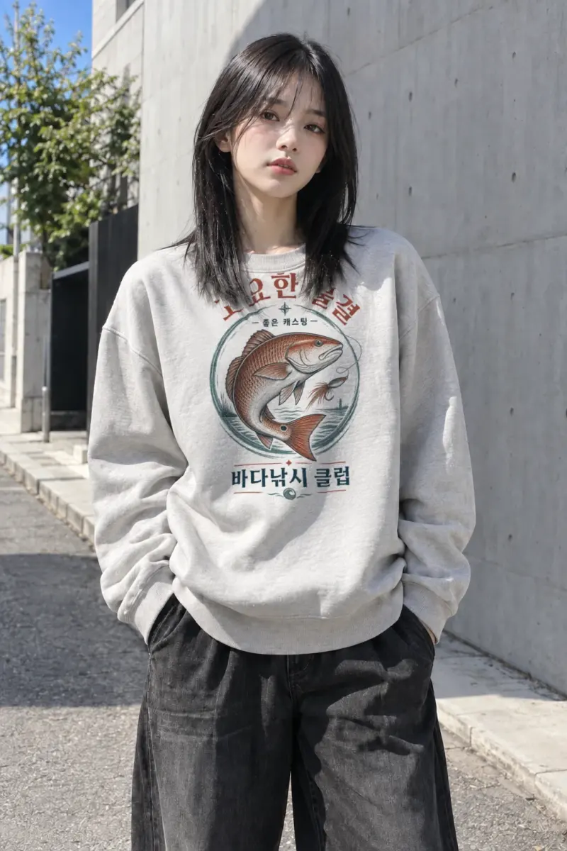"Quiet Waves Casting" Heavy Blend Unisex Crewneck Sweatshirt | Gildan 18000
