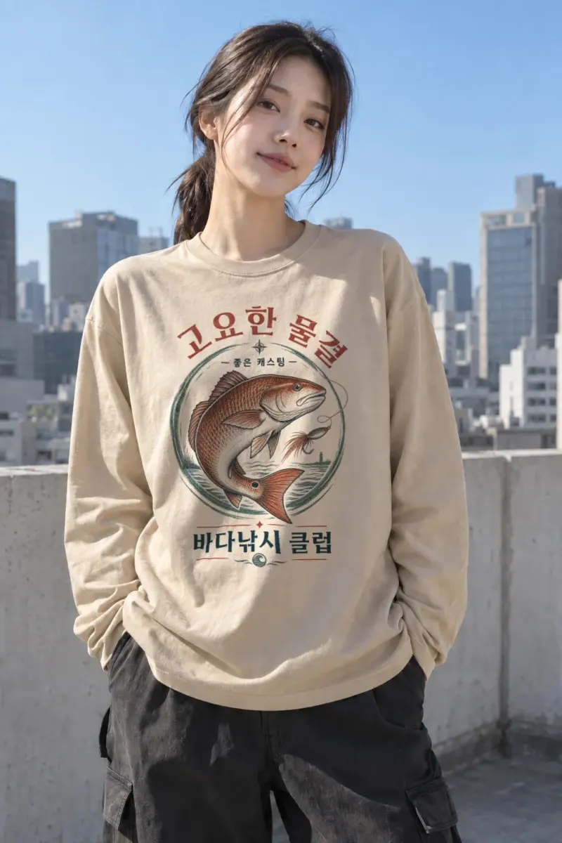 "Quiet Waves Fishing Club" Unisex Longsleeve T-shirt | Gildan 2400