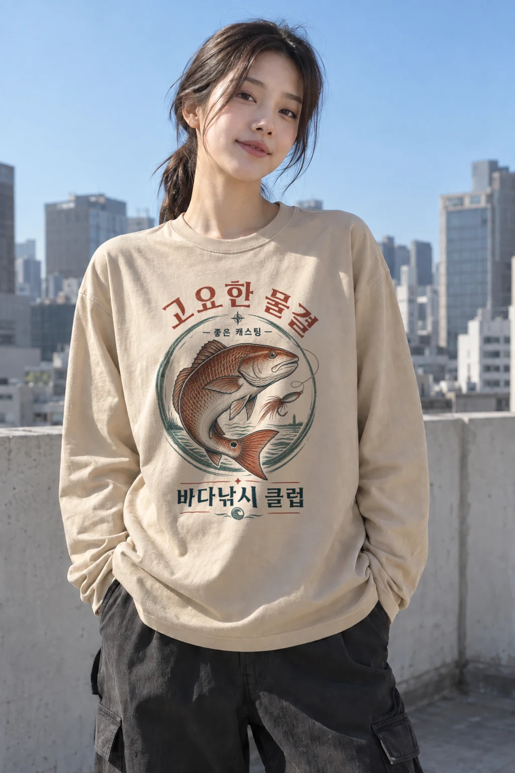 "Quiet Waves Fishing Club" Unisex Longsleeve T-shirt | Gildan 2400