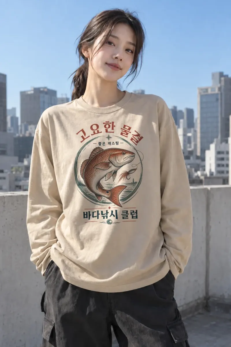 "Quiet Waves Fishing Club" Unisex Longsleeve T-shirt | Gildan 2400