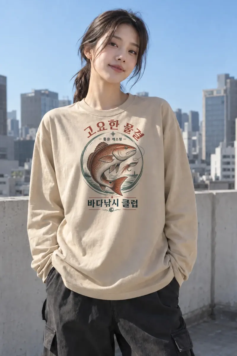 "Quiet Waves Fishing Club" Unisex Longsleeve T-shirt | Gildan 2400