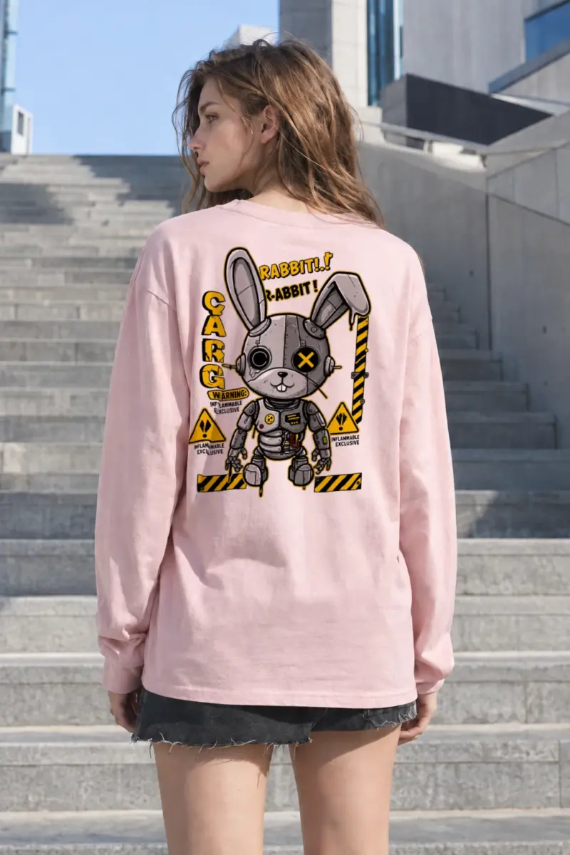 "Rabbit Cargo Warning" Unisex Longsleeve T-shirt