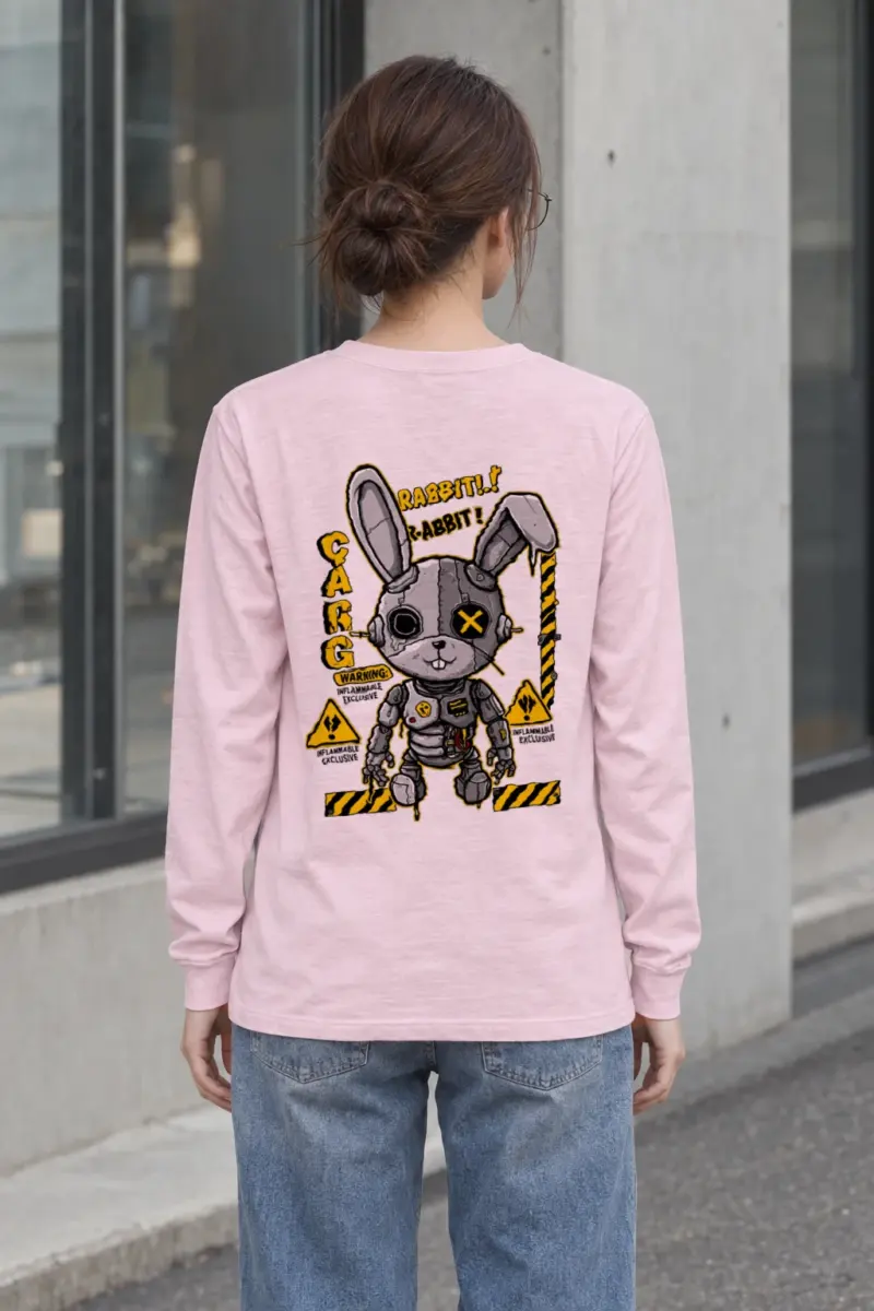 "Rabbit Cargo Warning" Unisex Longsleeve T-shirt