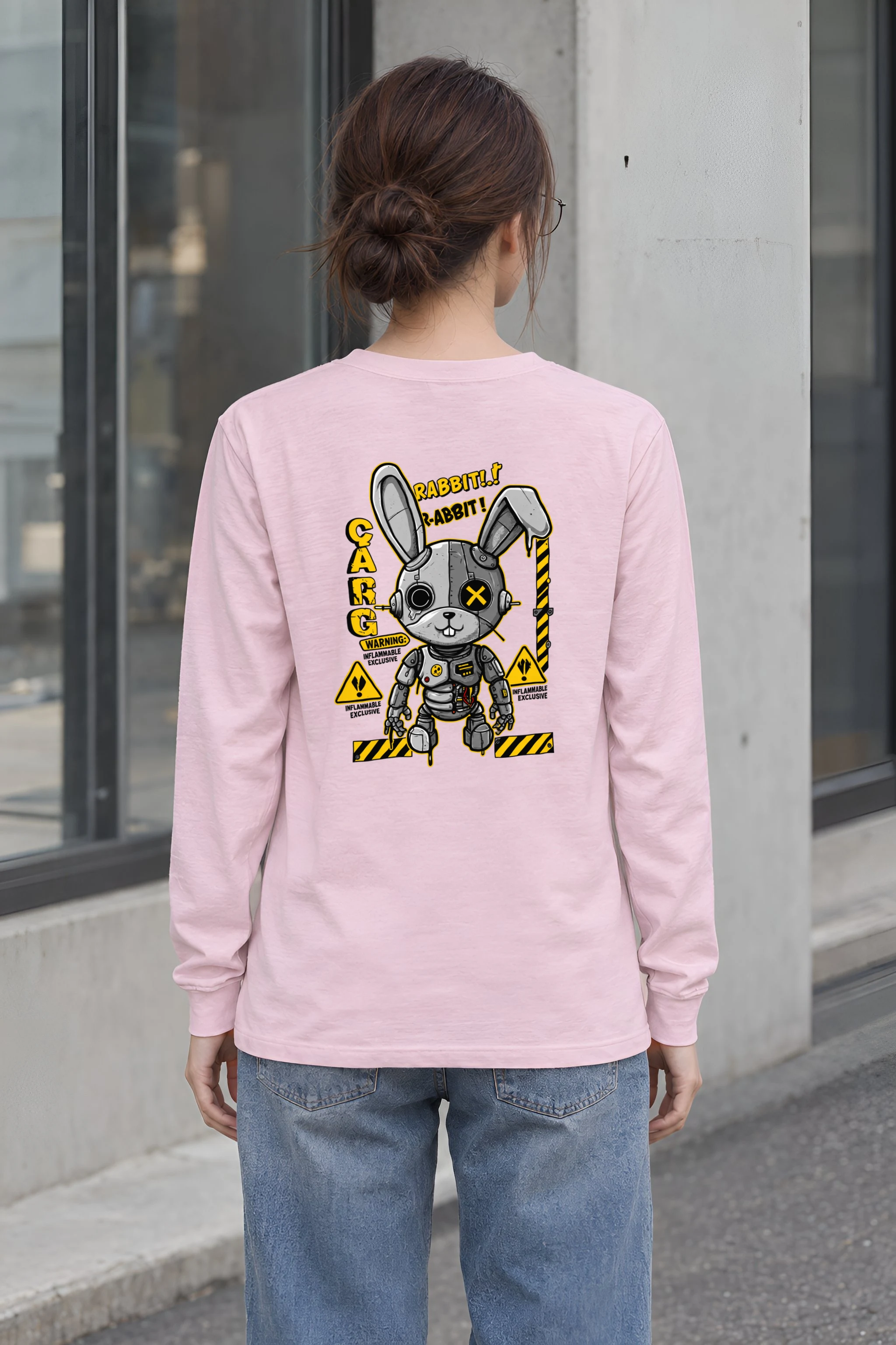 "Rabbit Cargo Warning" Unisex Longsleeve T-shirt