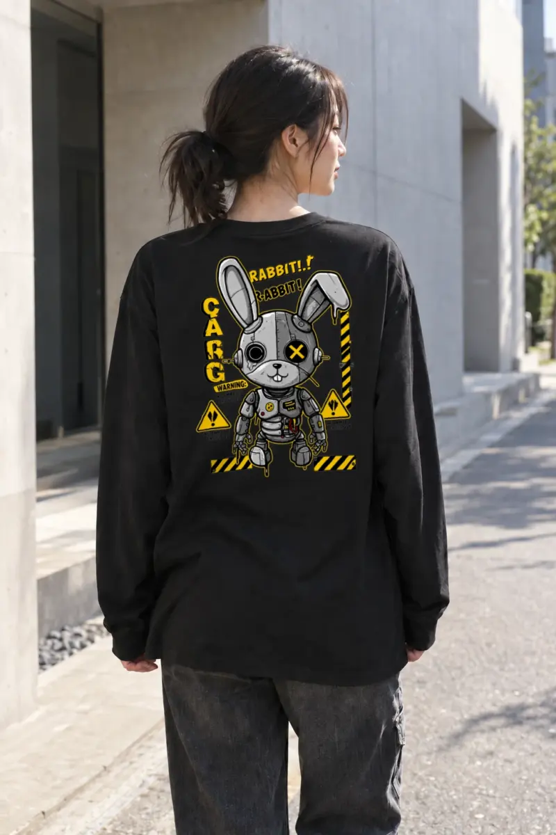 "Rabbit Cargo Warning" Unisex Longsleeve T-shirt | Gildan 2400
