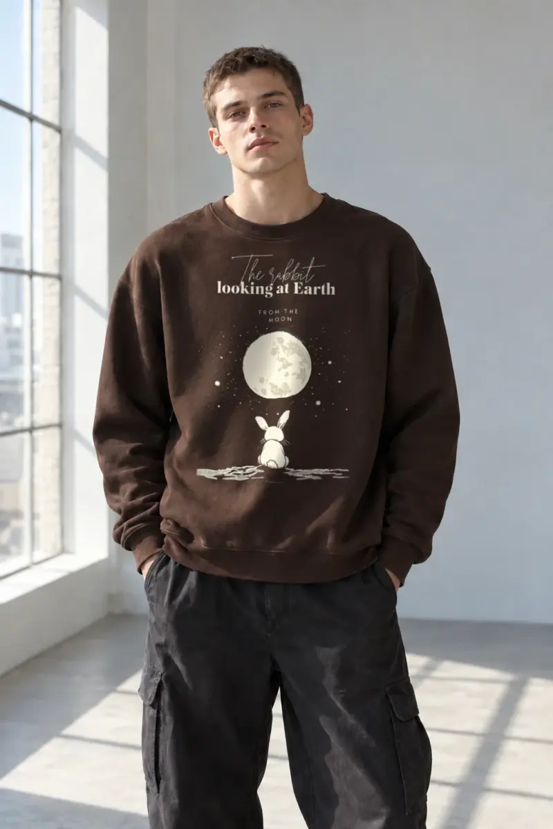 "Rabbit From The Moon" Heavy Blend Unisex Crewneck Sweatshirt | Gildan 18000