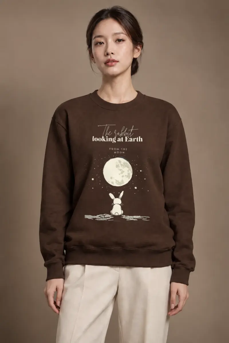 "Rabbit From The Moon" Heavy Blend Unisex Crewneck Sweatshirt | Gildan 18000