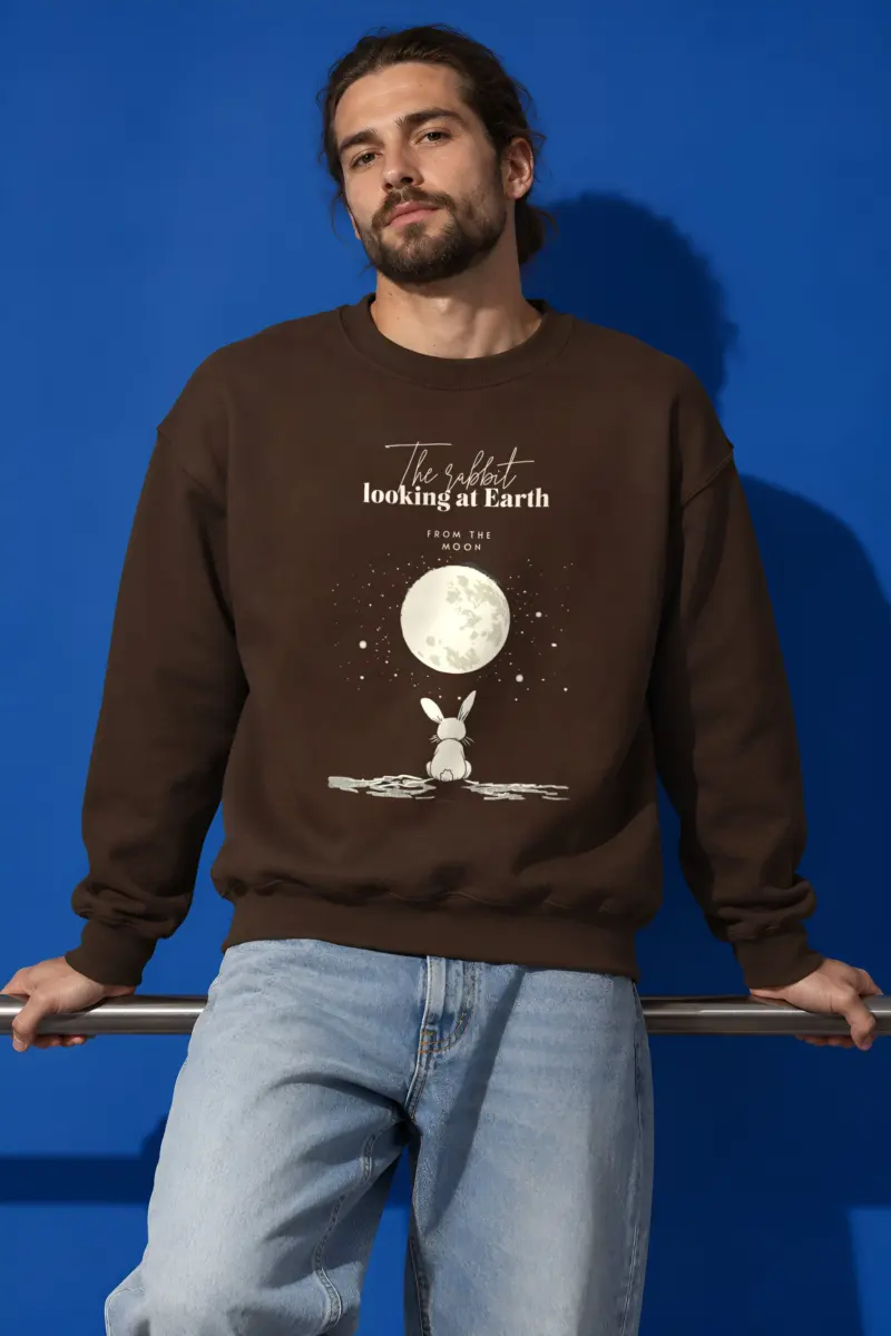 "Rabbit From The Moon" Heavy Blend Unisex Crewneck Sweatshirt