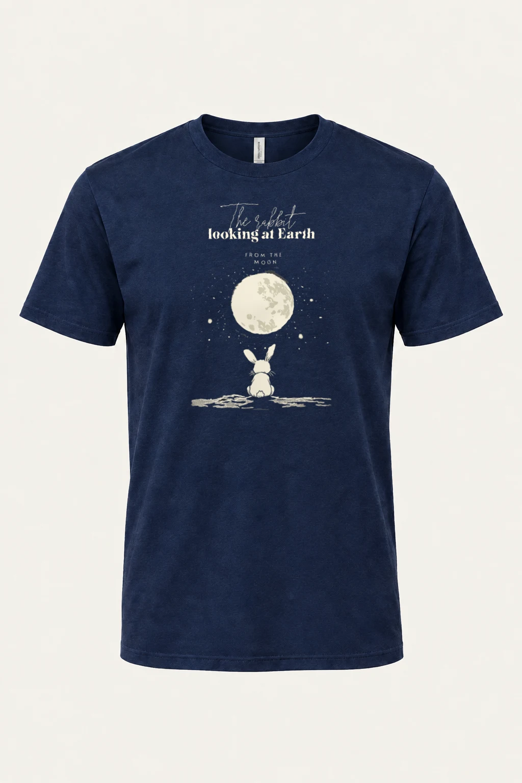 "Rabbit From The Moon" Heavyweight Unisex Crewneck T-shirt | Gildan 5000