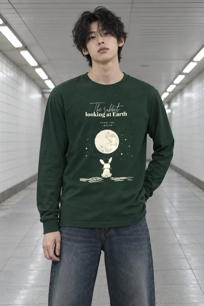 "Rabbit From The Moon" Unisex Longsleeve T-shirt